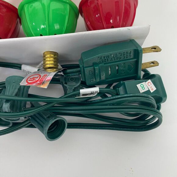 Holiday Christmas Home Decor 7 Multi Bubble Light set Home for the Holidays 11ft - Picture 5 of 9